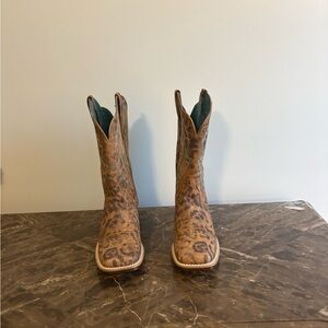 Ariat Brown Leopard Heeled Boots